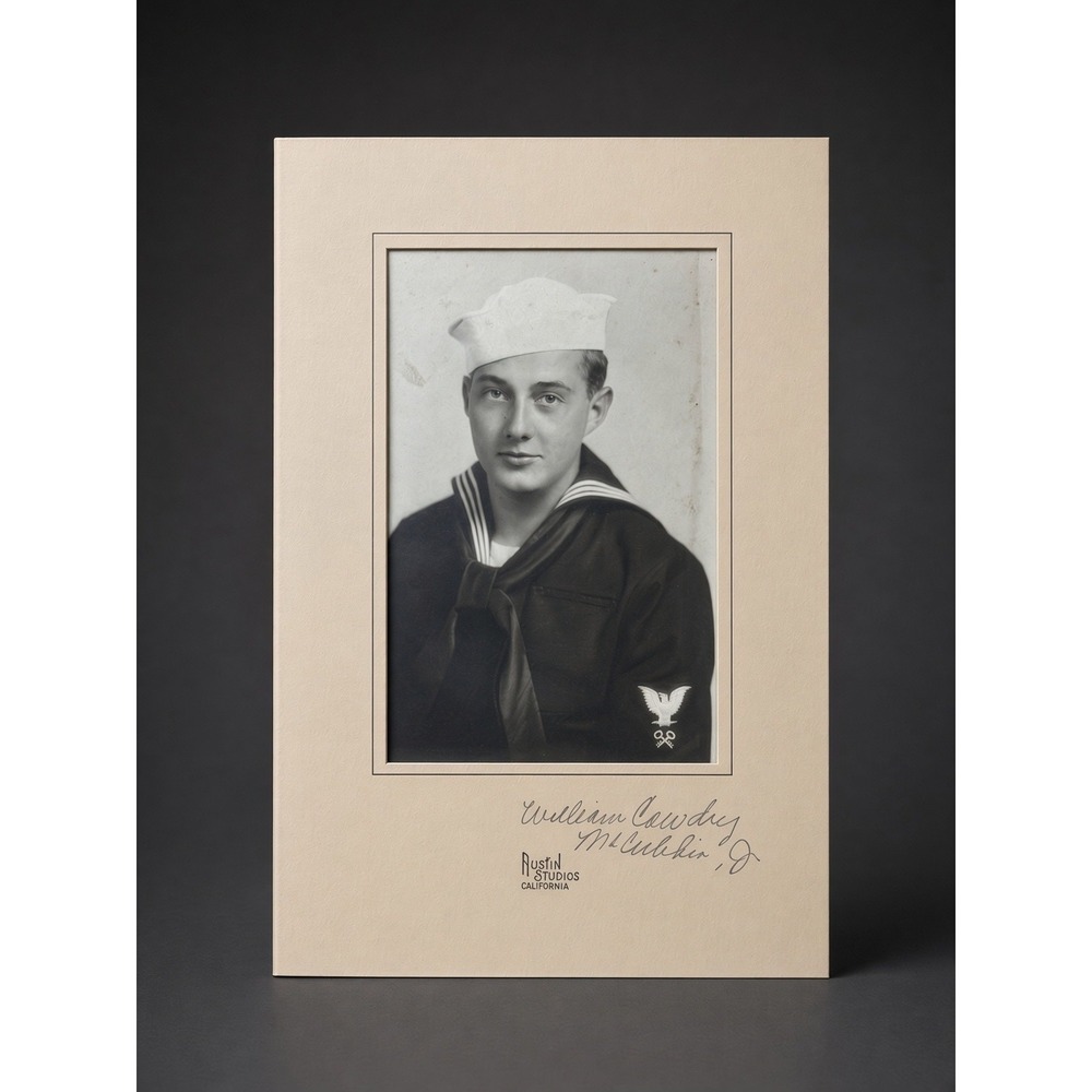WWII US Navy Sailor Photo Storekeeper SK Identified McCulkin CA Studio Original
